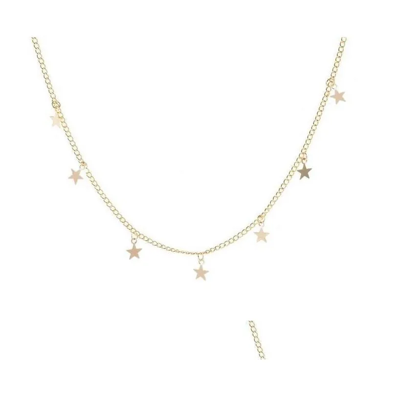 CHOKERS STAR CHULKER NACCLACA SIER GOLD Pentagram collane per collaretti Collari Women Women Fashion Hip Hop Gioielli Droping Delivery Delivery Dhcrv DHCRV