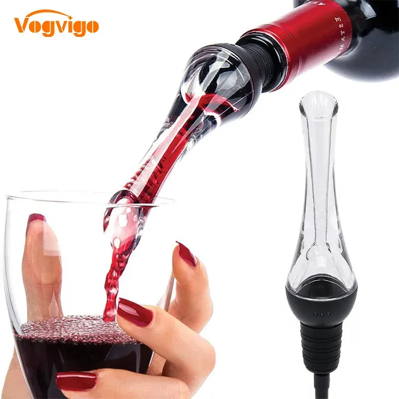 VOGVIGO Red Wine Aerating Pourer Spout Decanter Wine Aerator Quick Aerating Pouring Tool Pump Portable Filter