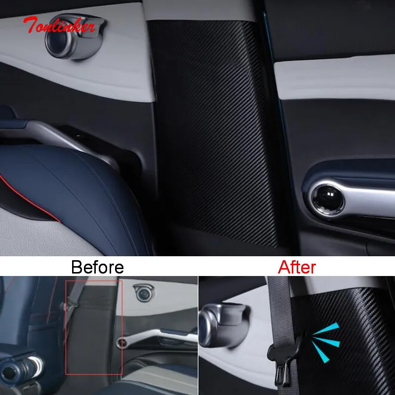 Tonlinker Interior Car B-Pillar Anti-Dirty Pad Cover Sticker для Byd Yuan Plus ev Atto 3 2022 Стилирование автомобиля 2 шт.