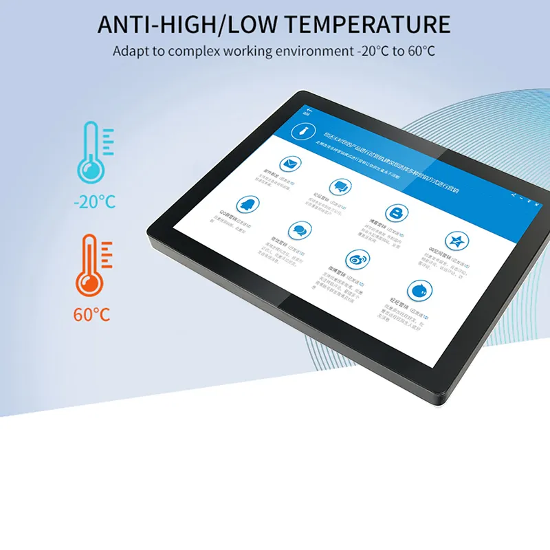 10.4 Inch Industrial Computer in Lcd Monitor VGA HDMI DVI USB Capacitive Touch Screen Industrial Display Waterproof In Front