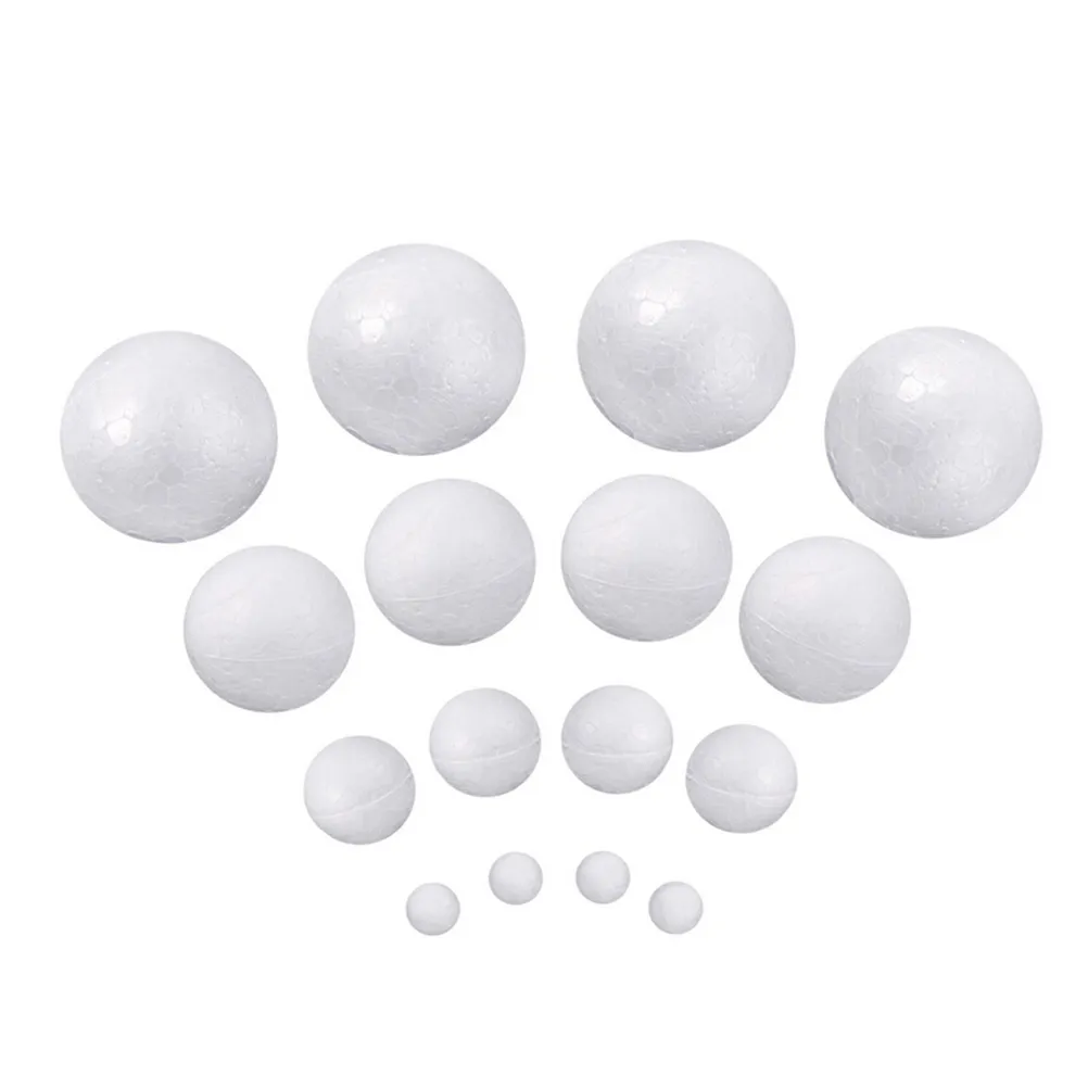 8cm Round White Polystyrene Foam Half Balls for Crafts, Christmas ...