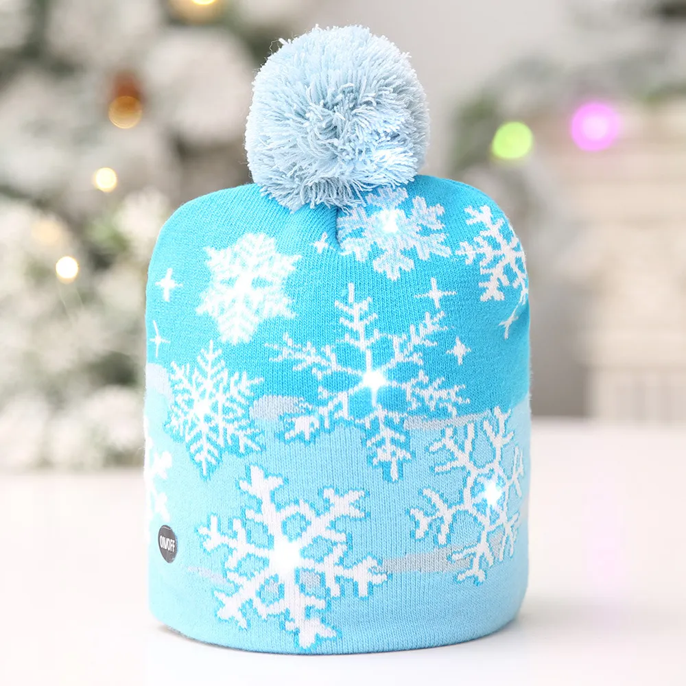 2020 19 Designs LED Christmas Hat Sweater knitted Beanie Christmas Light Up Knitted Hat for Kid Adult For Christmas Party
