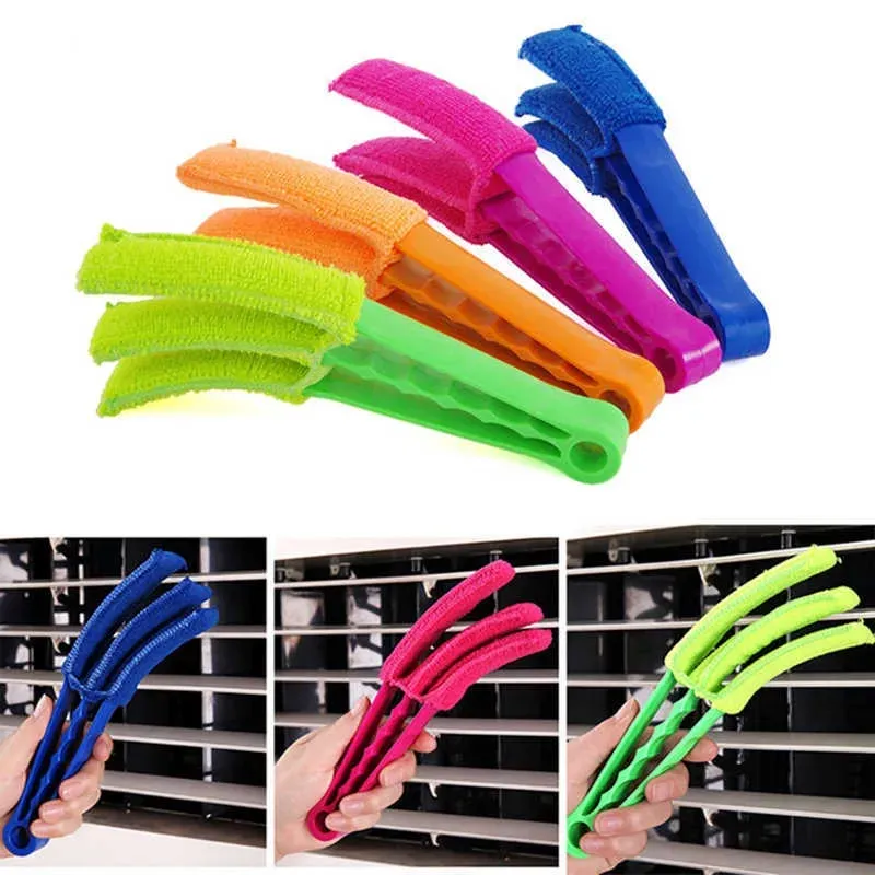 Louver Cleaning Brush 3blades Window Blinds Air Conditioning Cleaner Shutter Home Office Dust Brushes Cepillo Limpieza De Rejillas