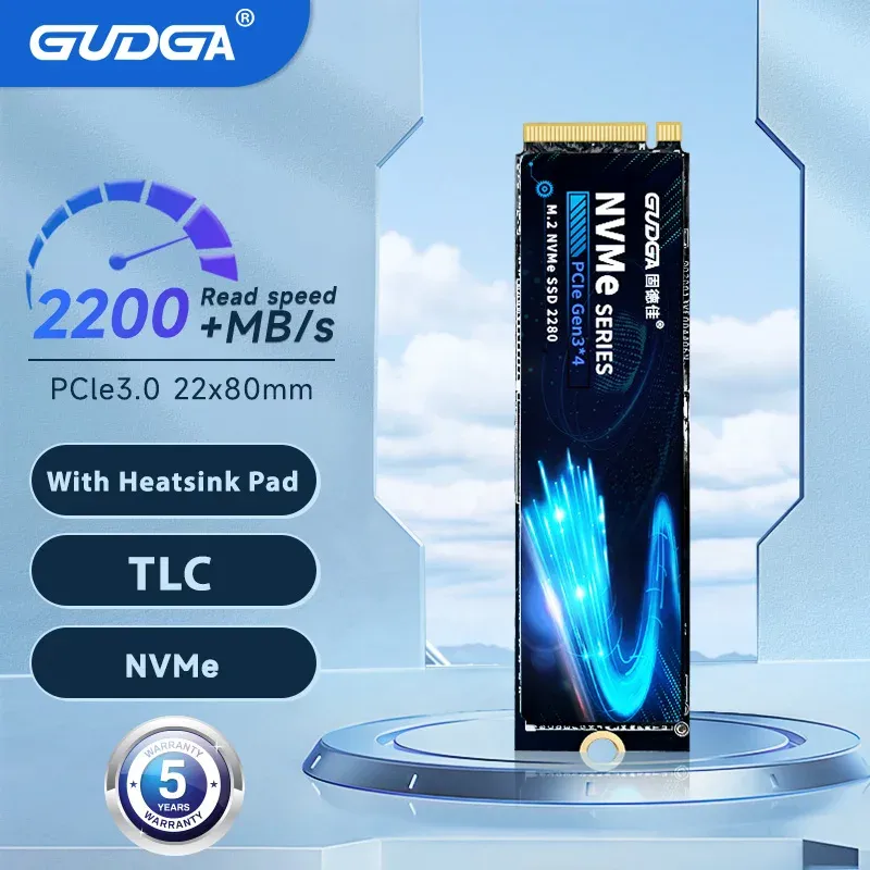 Drive Gudga SSD NVME M2 1TB 512 Go 256 Go 128 Go PCIE 3.0x4 SSD Disque dur interne à état solide pour ordinateur portable PC