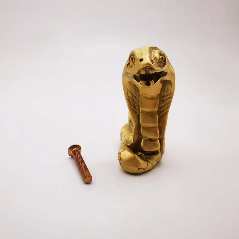 Nuovo ultimo serpente King Ottone manico in ottone in oro massiccio di lusso a forma di animale armadietto maniglie cassetti manopole mobili hotel mobili fai -da -te fai da te