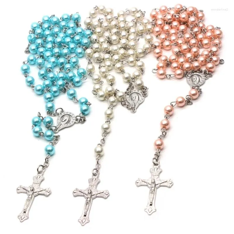 Charker Rosary Colar-medalha e crucifixo Jóias de cadeia de cadeia