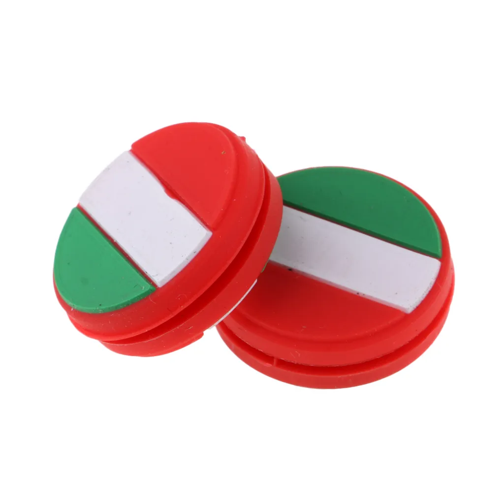 Pair of Anti-vibrator Silicone Tennis Racket with National Flag Printing