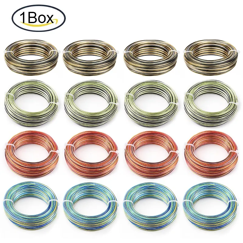 1mm Multicolor Jewelry Craft Aluminum Wire 93.6m Bendable Metal Wire with Storage Box for Jewelry Beading Craft Project Colorful