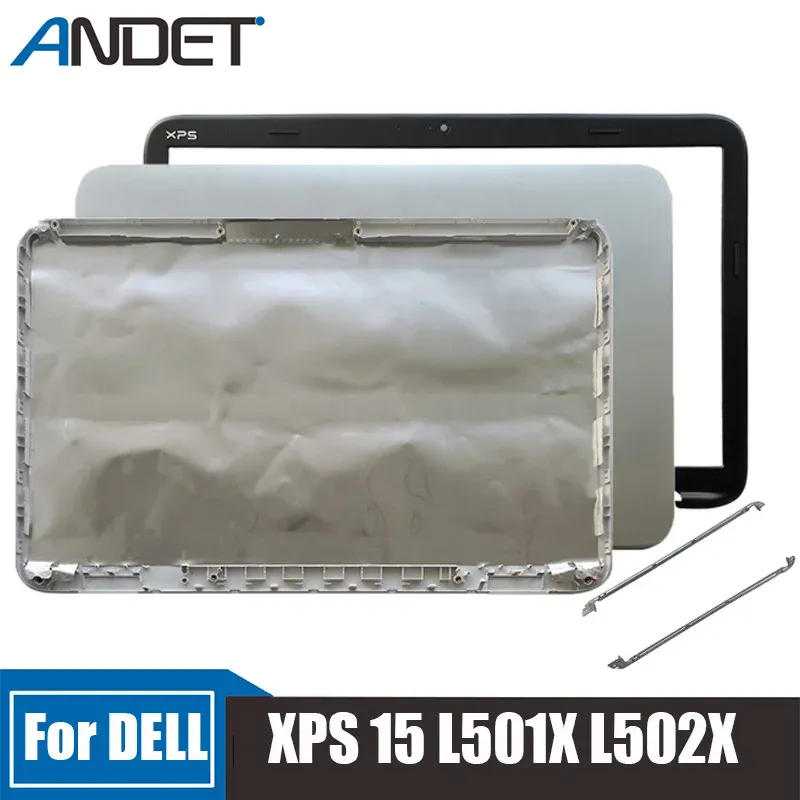 Ramar för Dell XPS 15 L502X L501X Silverplast Skärm bakåt lock baklock LCD BACK SHELL BEZEL RAME HONE LAPTOP ACCCHOTORS OEM