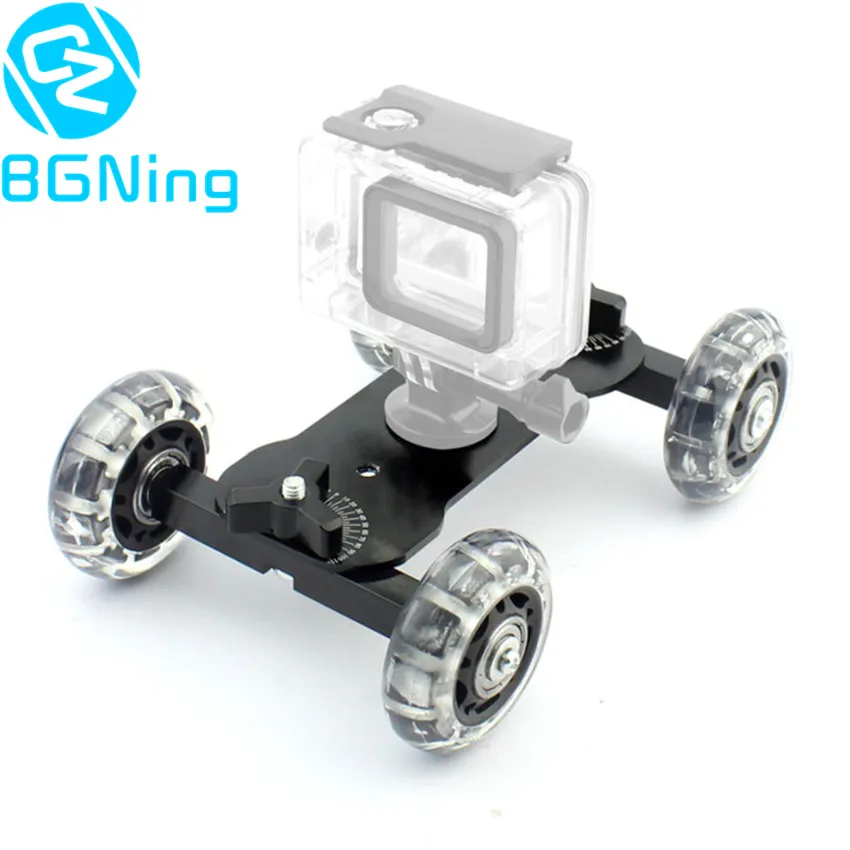 Mini Desktop Camera Rail Slider with Extendable Monopod Wheel Kit for ...