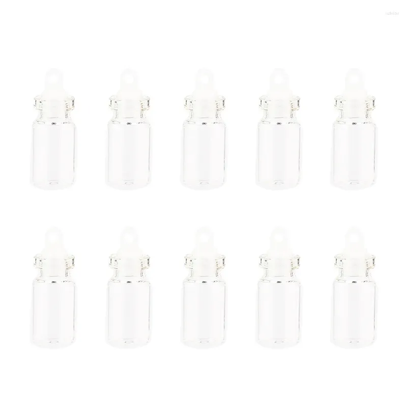 Flaschen 10pcs 1,5 ml Glasflaschen Kunsthandwerk Wünschen Gläser Hochzeitsdekoration Kleine Mini Clear DIY Message Fläschchen Ornamente mit Korken