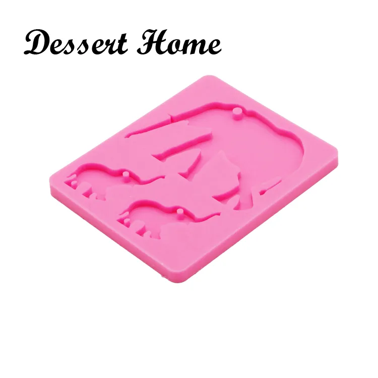 DY0078 DIY Elephant Family Moeder/Baby Epoxy Resin Molds Silicone Mold voor sleutelchains sieraden Making Accessoires Tools