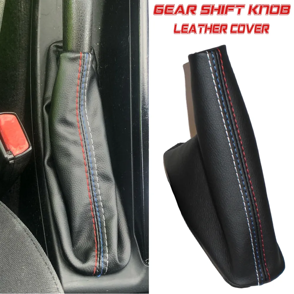 FOR DODGE AVENGER 5 SPEED 95-00 MANUAL GEAR BOOT BLACK LEATHER RED