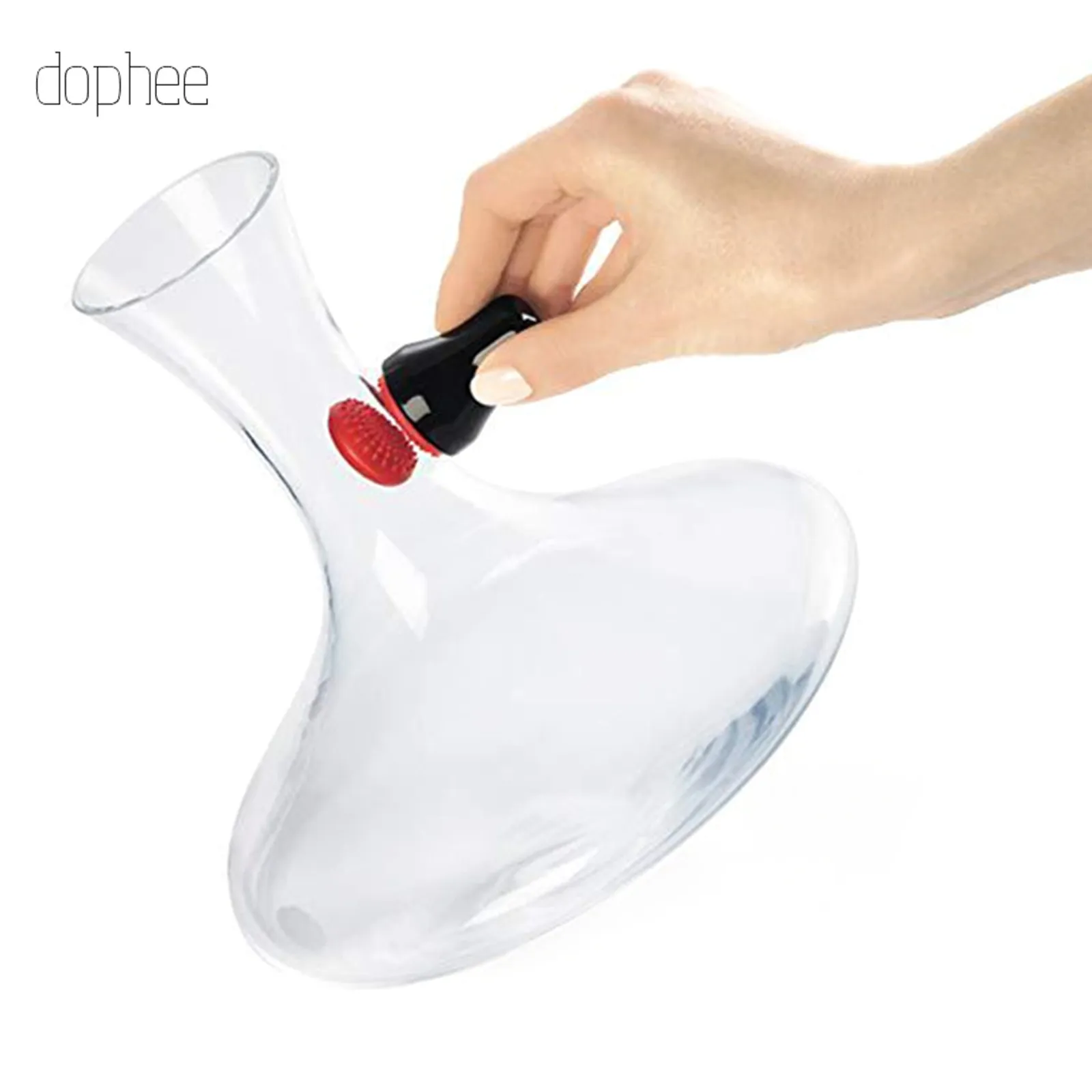 Dophee 4color磁気ガラススポットソフトシリコーンスクラバー磁気クリーニングブラシボトルブラシキープガラスの花瓶フラスコデカンター