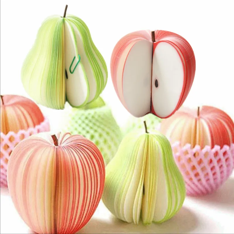 1pcs Fruit Sticky Memo Pads Apple Strawberry Post Note Planner Stickers Marker Tag Stationery Office School Supplies