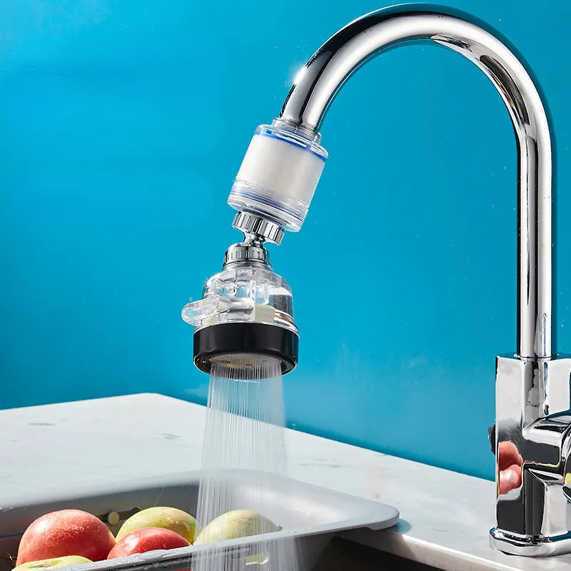 Keukenkraan extender booster douchekop diffuser splashbestendig water purifier filter spuitmondje wastafel water bespaard kraan 360 ° roteren