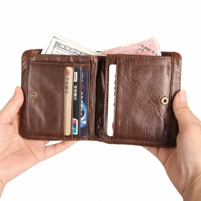 szewca legenda oryginalna skórzana portfel dla mężczyzn vintage krótkie torebki portfele karty marki monety kieszonkowe mej torba do męskiej e0bc#