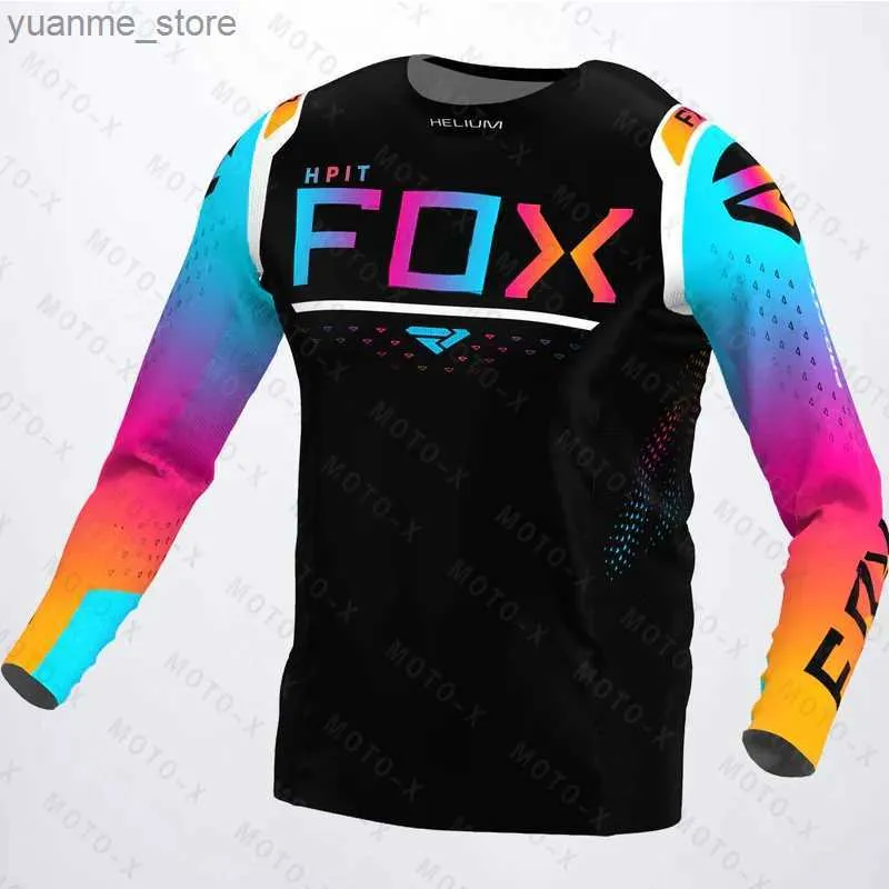 Camicie ciclistiche Tops 2023 Nuovo Hpit Motocross Cycling Jersey Men Off Road Dirt Bike Riding Atv DH Racing Shirt Long MOTORCYCLE JERSEY Y240410
