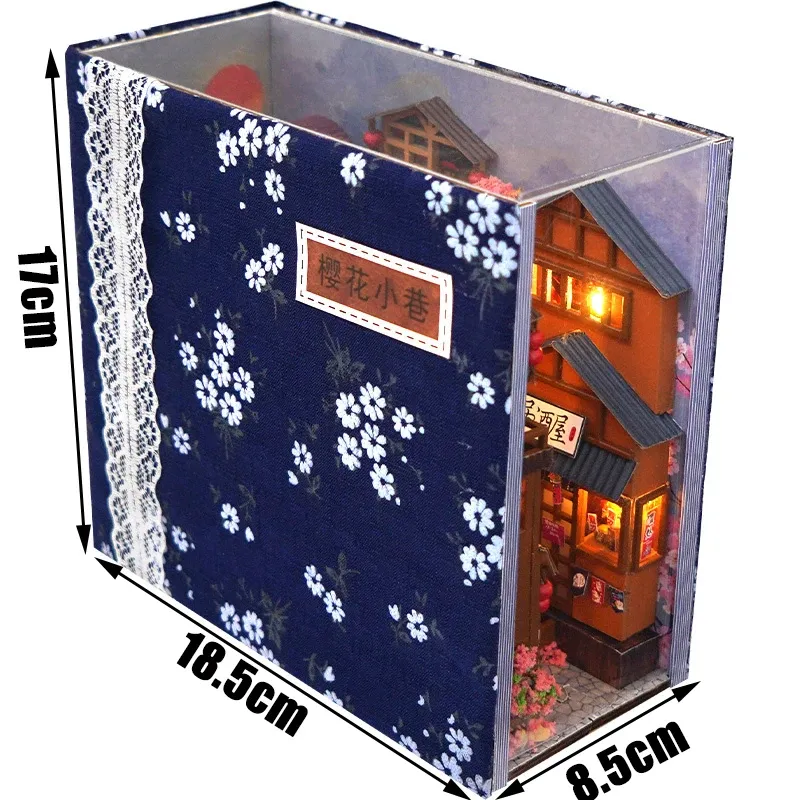 DIY Book Nook Shelf Insert Kits Miniature Wooden Dollhouse with ...