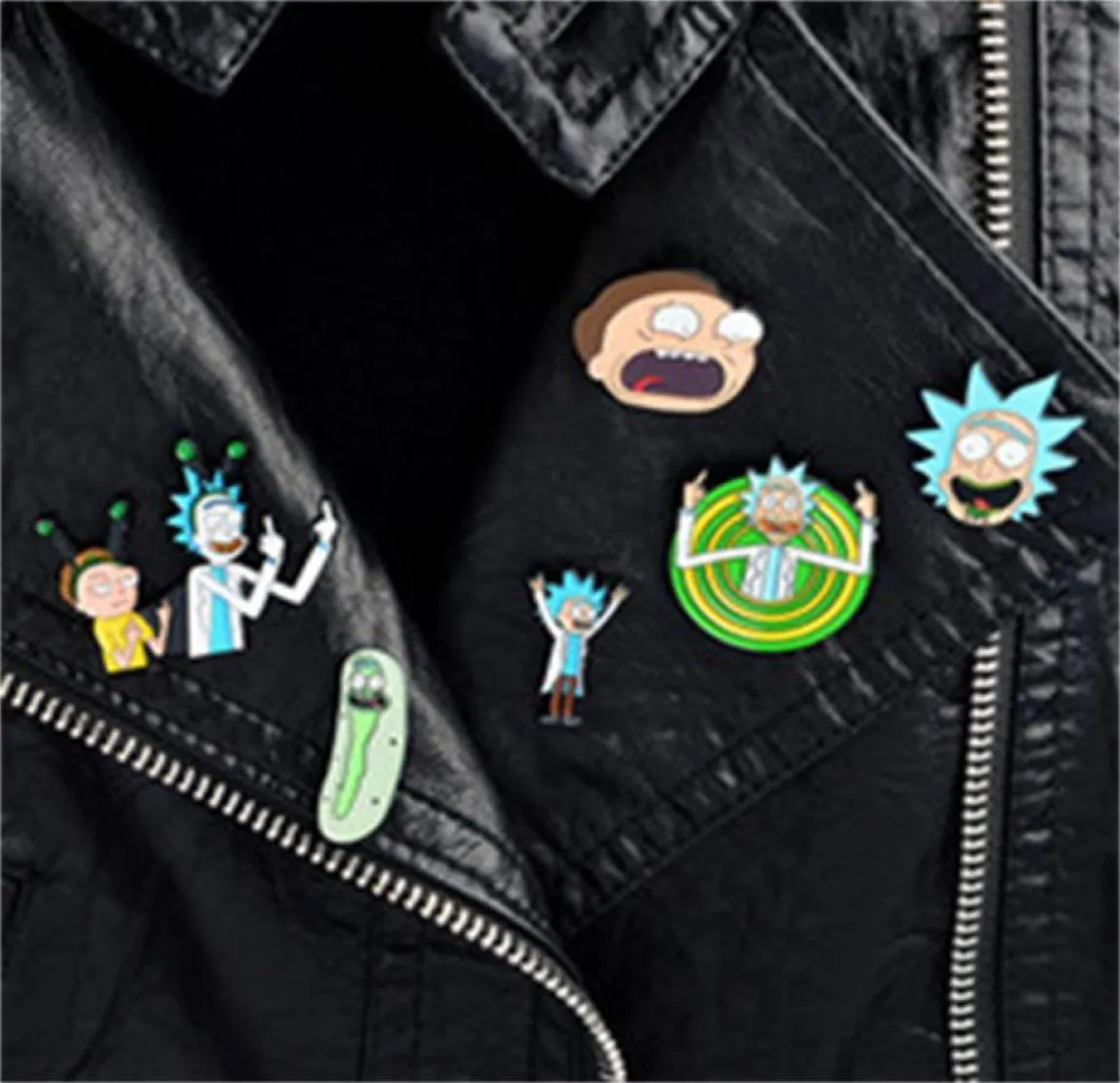 1000 styles autocollants épingle génie des boutons de badge de scientifique fou broche Icônes de dessin animées pour enfants amoureux de la chemise de denim Pins2026143