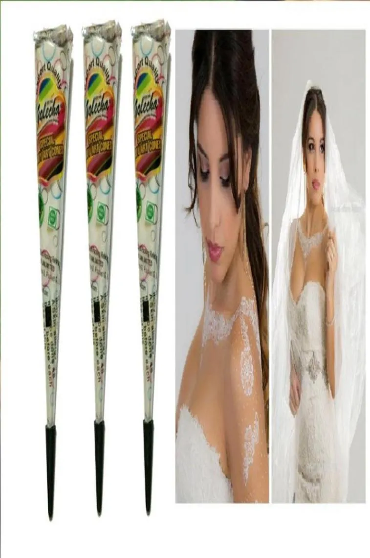 WholeHenna tattoos white paste face painting henna body paint pigments henna tattoo pen plant in India wedding party8216160