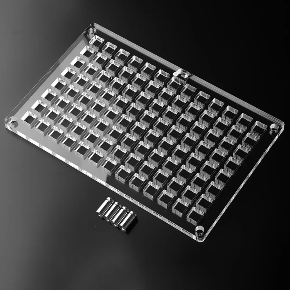 Tastiere per interruttore tastiera meccanico piastra acrilica con supporto in metallo per la scheda di prova del test acrilico da 9,5 mm Gateron Kailh Gateron