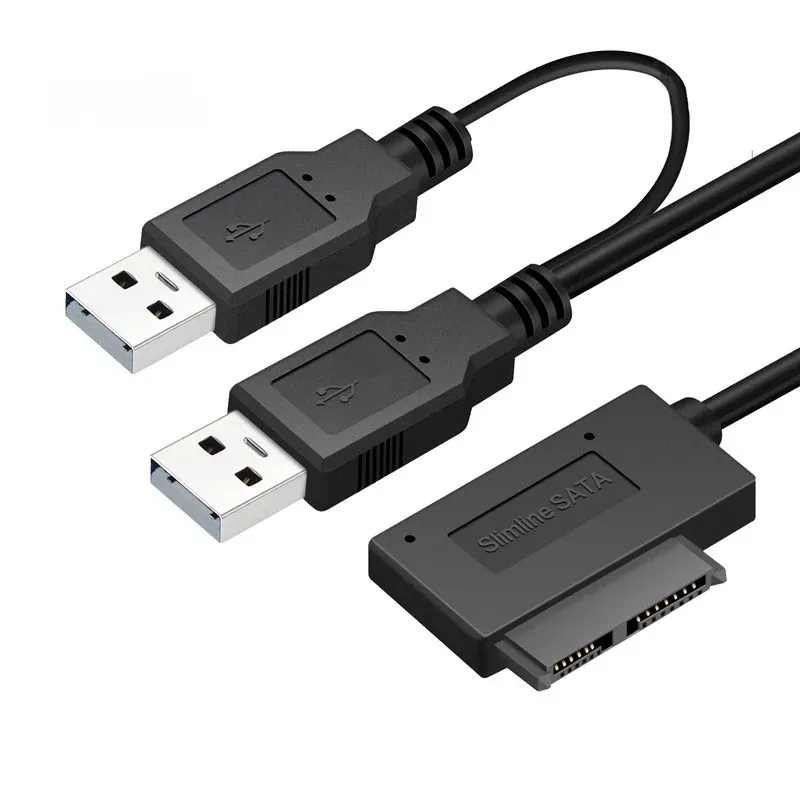 ノートブック光学ドライブ7+6pin SATAからUSB2.0イージードライブケーブルUSBからSATA 13p光学ドライブケーブル