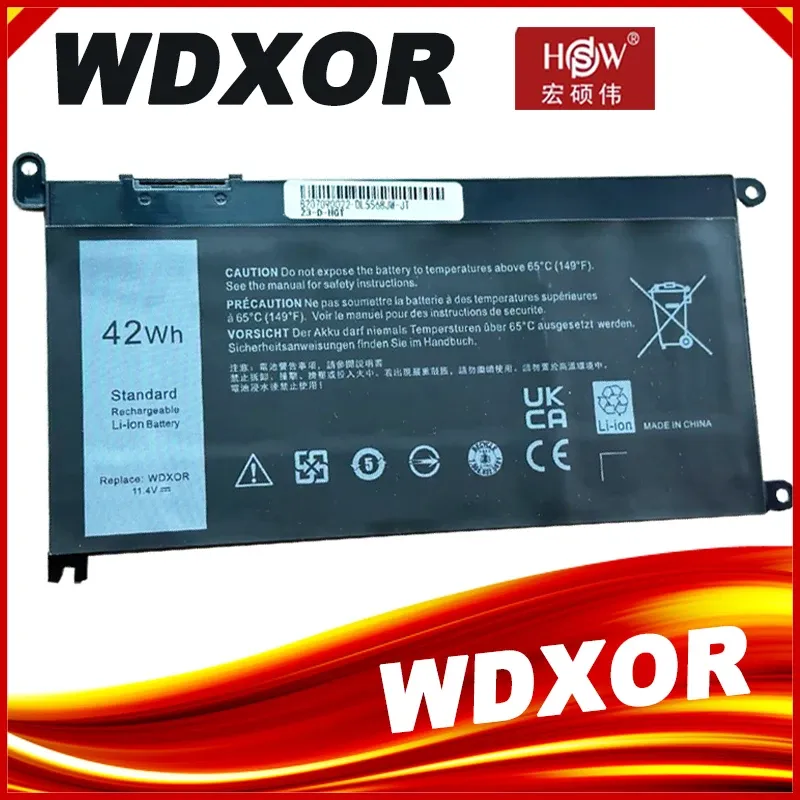 Batterie batterie Wdxor Batteria per laptop per Dell Vostro 5468 5471 5568 per Inspiron 17 5770 5767 5765 15 5584 5567 7560 3583 5538 5567 5568