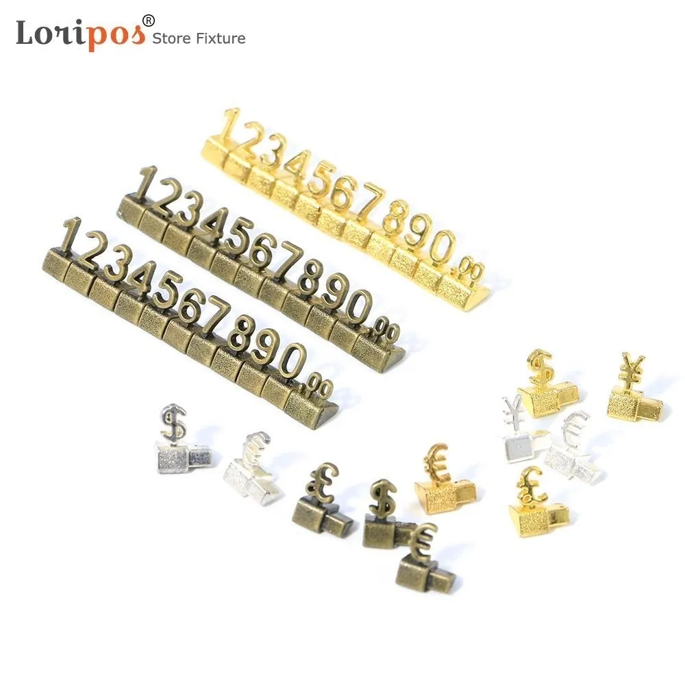 NUMERI Lettere di cubo a prezzo regolabile Assemblaggio Gioielli Orologio Display Blocco Display Digit Numero Tag combinato