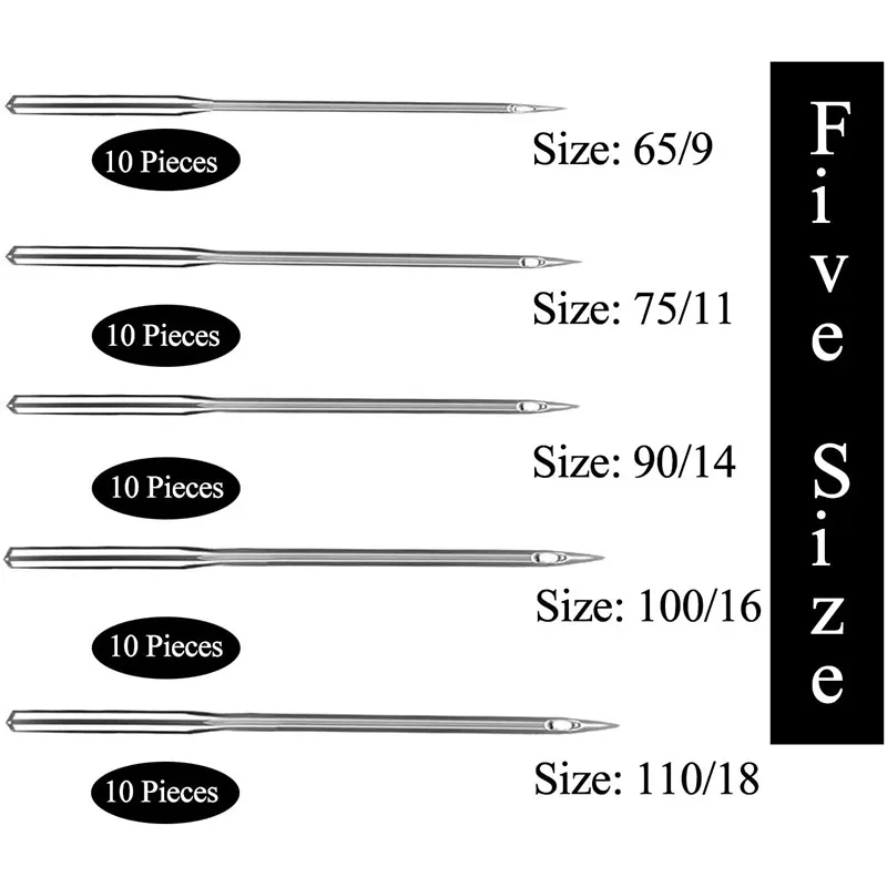 Universal Heavy Duty Sewing Machine Needles Sizes #9 #11 #14 #16 #18 ...