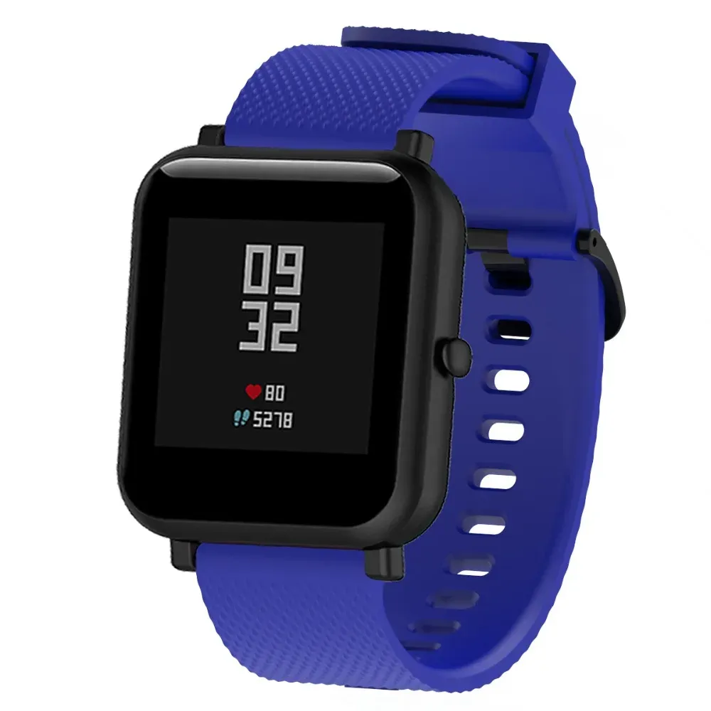 For Amazfit Bip Strap Silicone Watch Band For Xiaomi Amazfit GTS 2 Mini / Bip S U Bracelet For Haylou LS02 20mm Sport Wrist Band