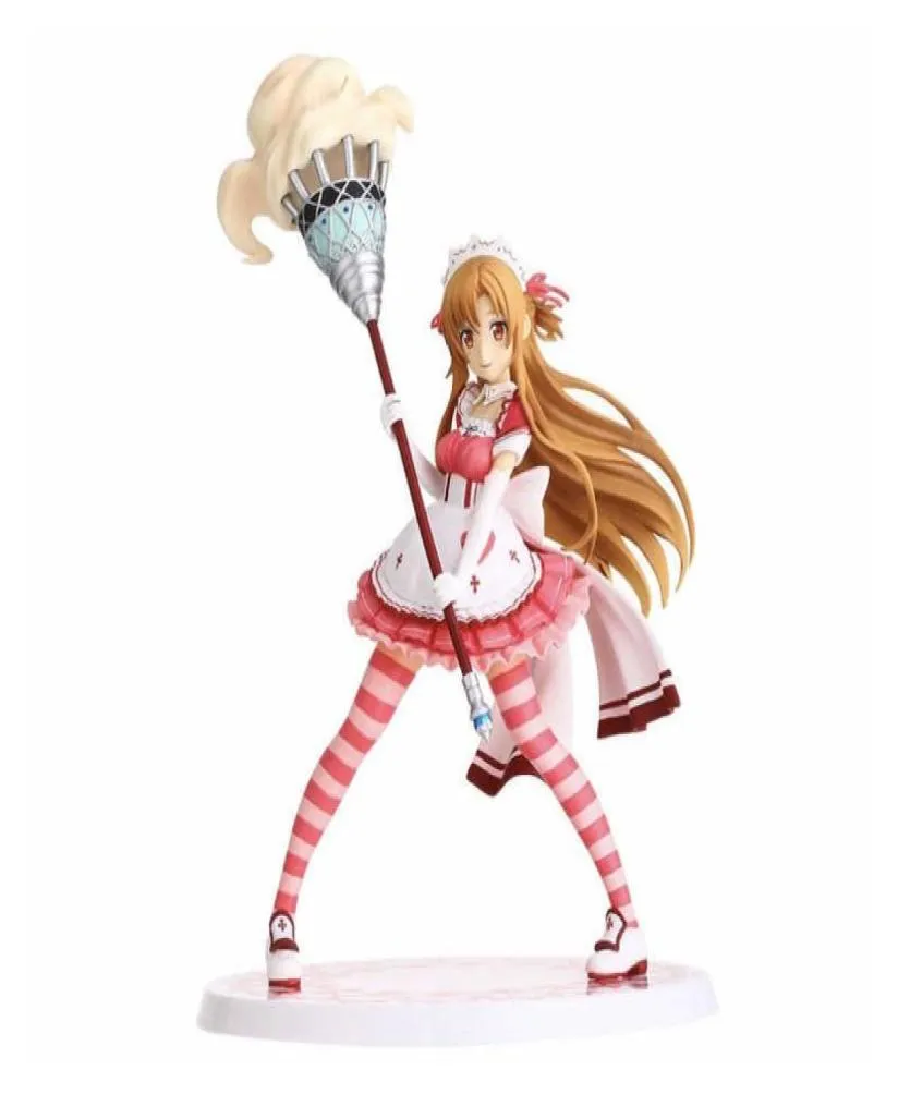 Anime Sword Art Online Maid Version Yuuki Asuna 18 Scale PVC Action Figure Collection Model Toys Doll Gift Q07226794928