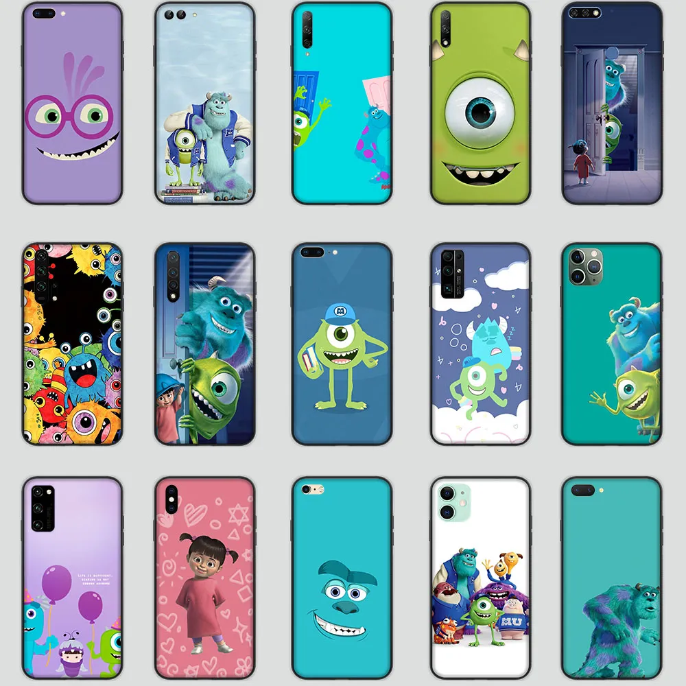 MT-93 Monsters Inc Case for Motorola Moto E7 E7I Power G 5G Plus G9 G10 G20 G30 G50 G40 G60 G60S Play Black Cover