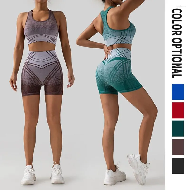 Kvinnors leggings 2024 Högkvalitativ anpassad doppfärgad gym Active Wear Women Seamless Sportswear Fitness Yoga Workout Set
