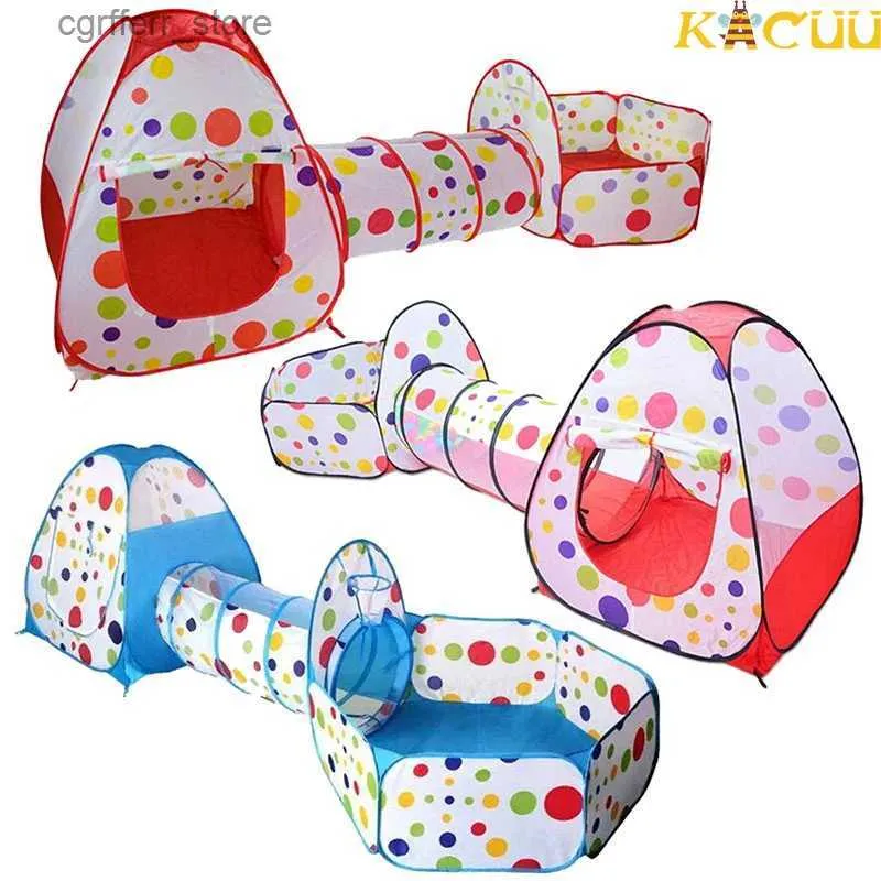 Toy Tents 3 in 1 Kids Play Tent House Toy Ball Pit Pool Kids Crawling Tunnel Ocean Pipeline Play House Indoor Outdoor for Baby Children L410