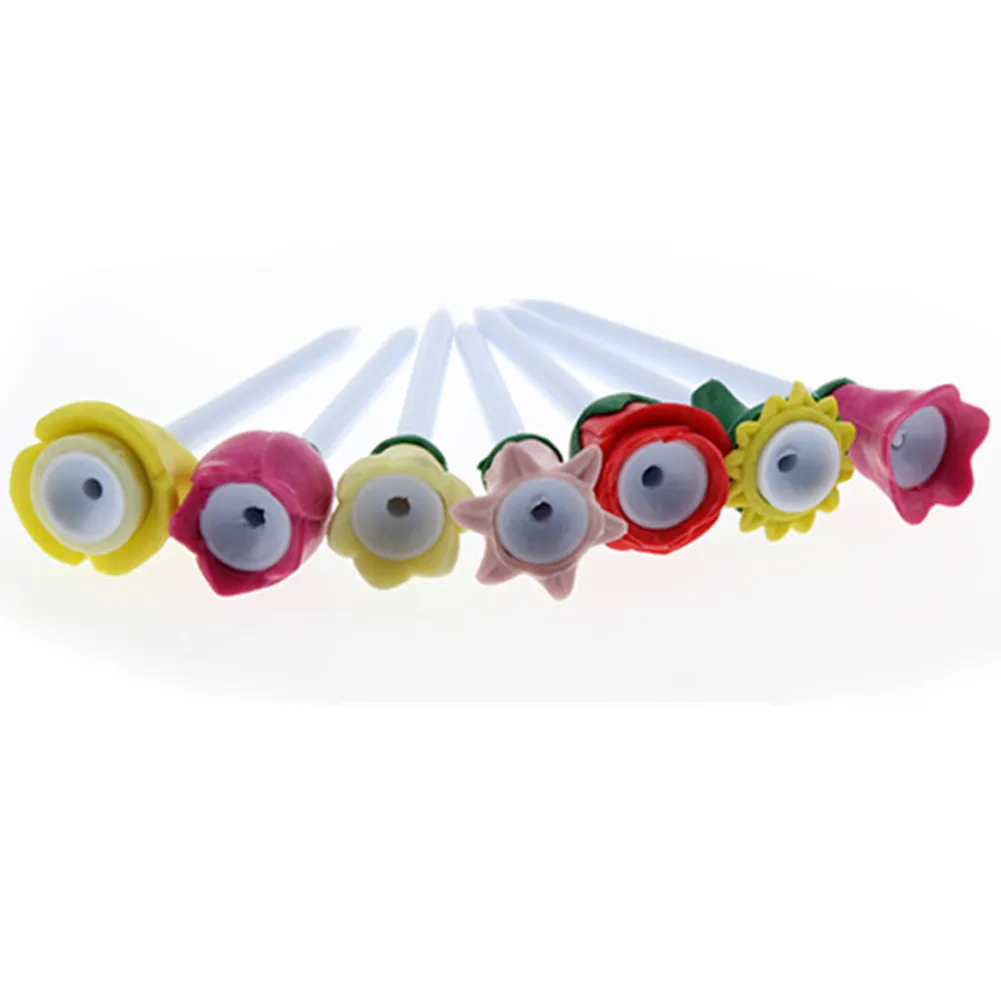 Crestgolf 6pcs 3-1/4 "(83 mm) Nieuwigheid Plastic golftjes-Kind van bloemen en fruitvorm, beste cadeau voor golfers van golfers