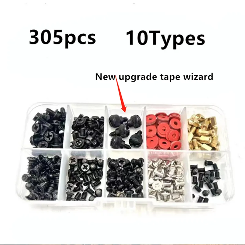 305/780pcs Computer PC Case Hard Disk Drive Fan Motherboard Power Supply Server Assemble Repair Hand Screw Bolt Standoff Set Kit