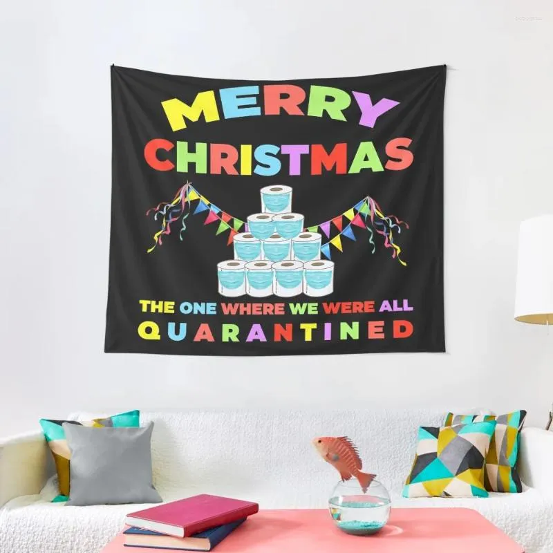 Tapestries Merry Christmas degene waar we in quarantaine tapijt slaapkamer decor esthetiek Koreaans waren