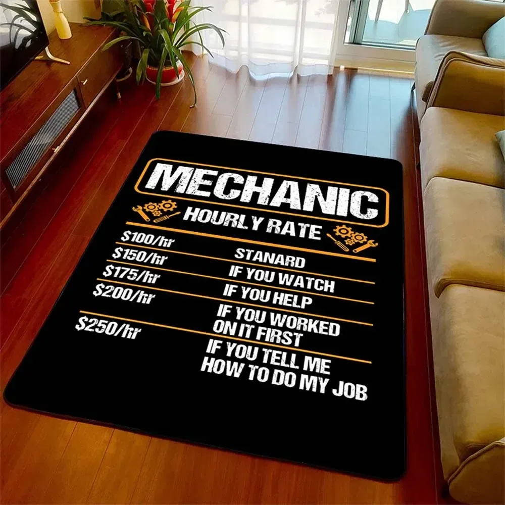 Garage Entry Rug Garage Rug with Anti-slip Backing for Men Area Rug Living Room Decor ...