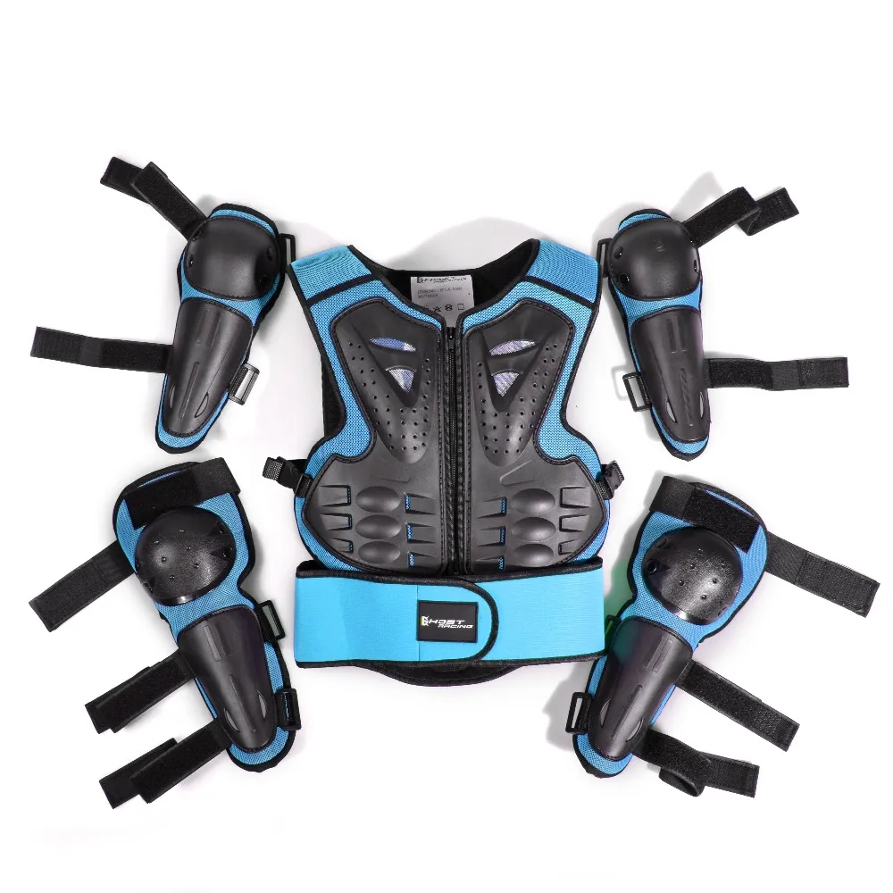 Motorcycle Body Padding Motorcycle Protective Gear Set: Children's Knee Pads, Elbow Pads, Body ...