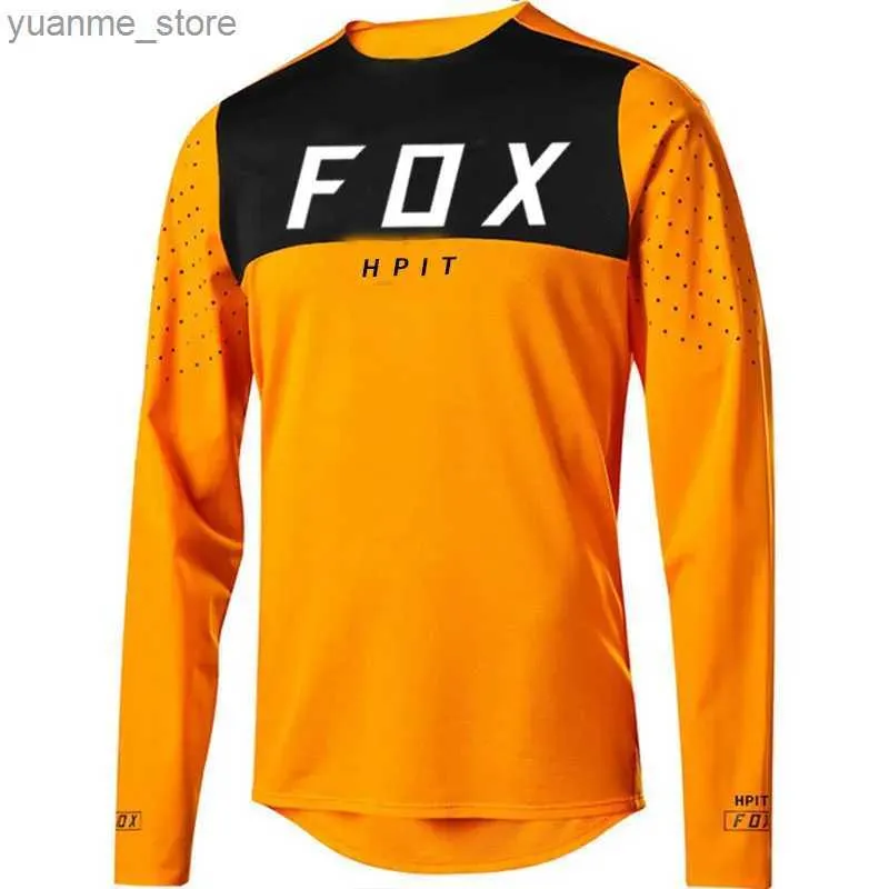 Cycling Shirts Tops 2021 NEW Black Jersey Motocross Cycling Off Road Dirt Bike Riding ATV DH Mens Racing Long Sleeve Shirt Y240410