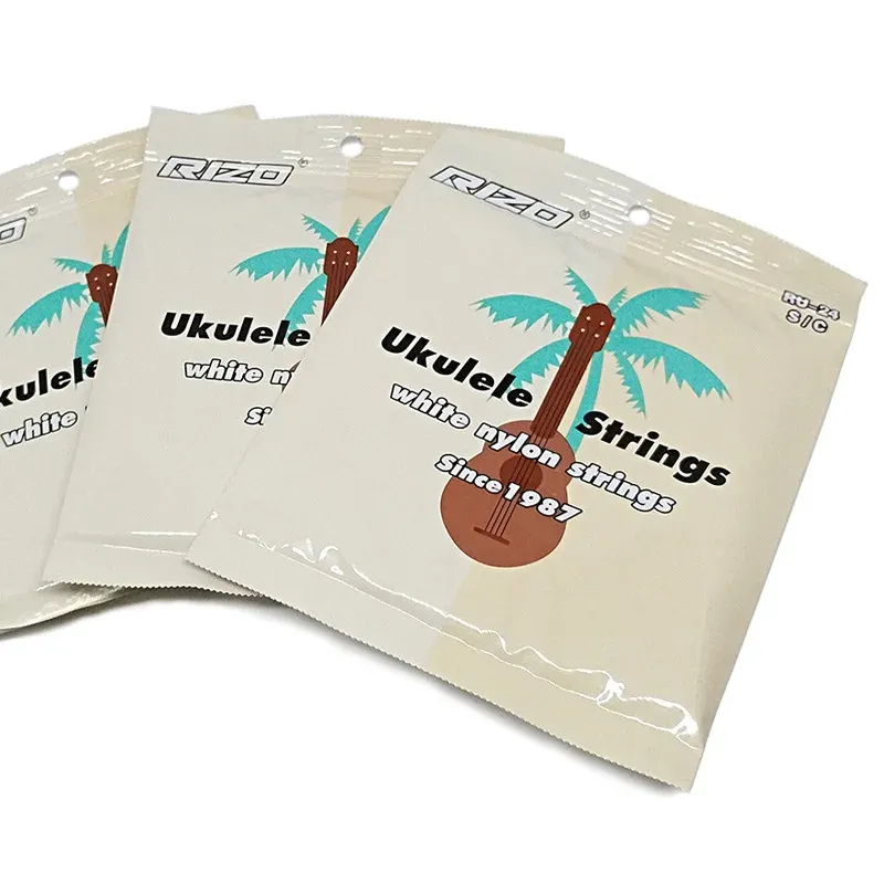 Rizo Ukulele Strings Białe nylonowe sznurki gitarowe akcesoria