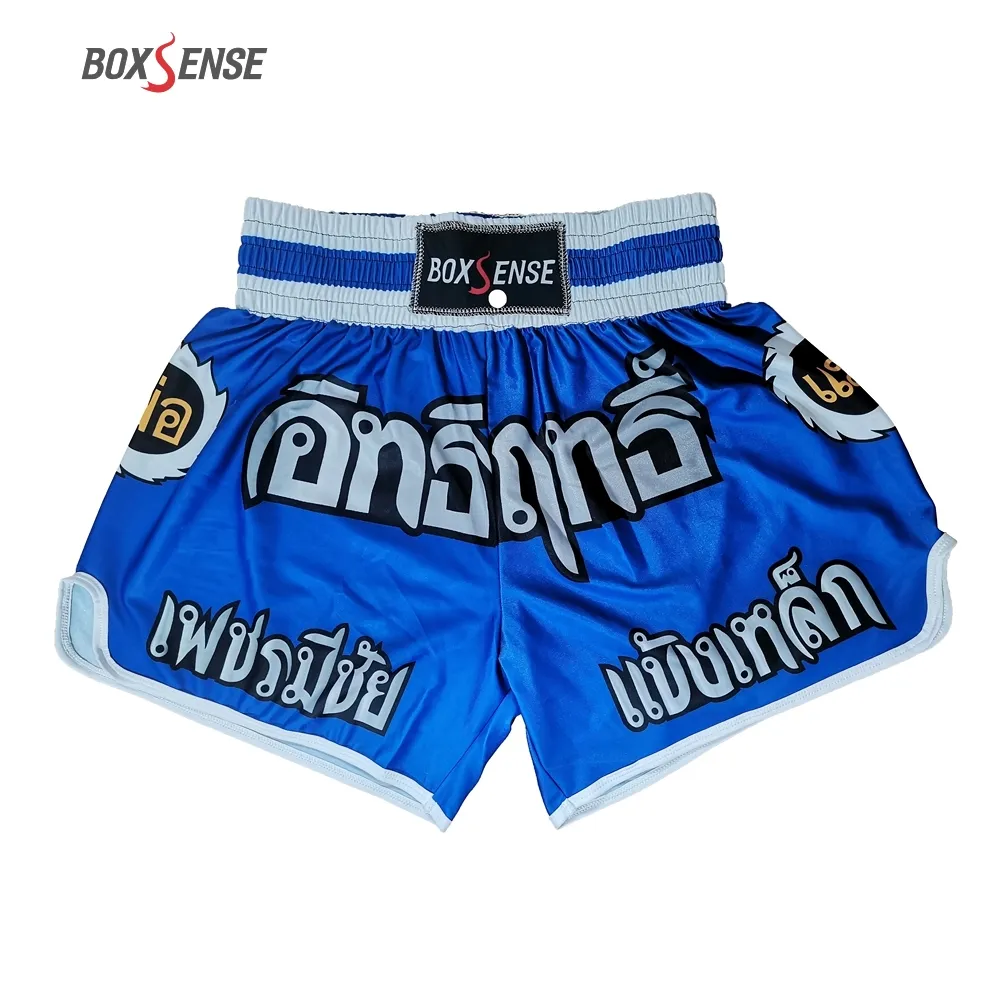 Boxsense Muaythai shorts boxing mma adulto crianças de boxe de boxe leve de boxe leve Mulher impressão de shorts de sanda de mma