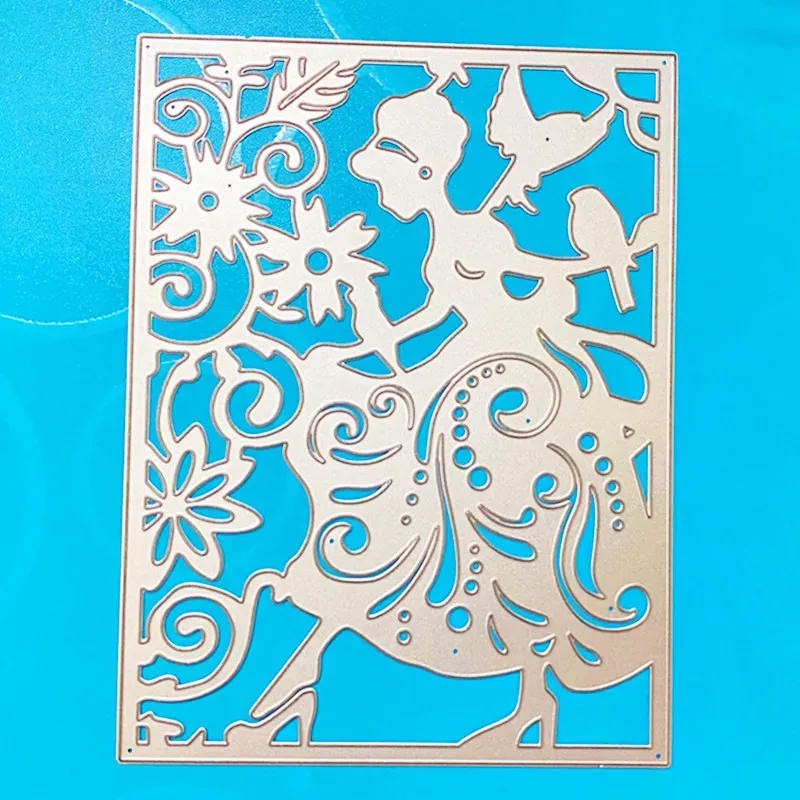 Yiniise Scrapbook Metal tagliendo muore per gli stencil di scrapbooking grandi album di carta fai -da -te fai da te artigianato rendendo in rilievo il fustoso