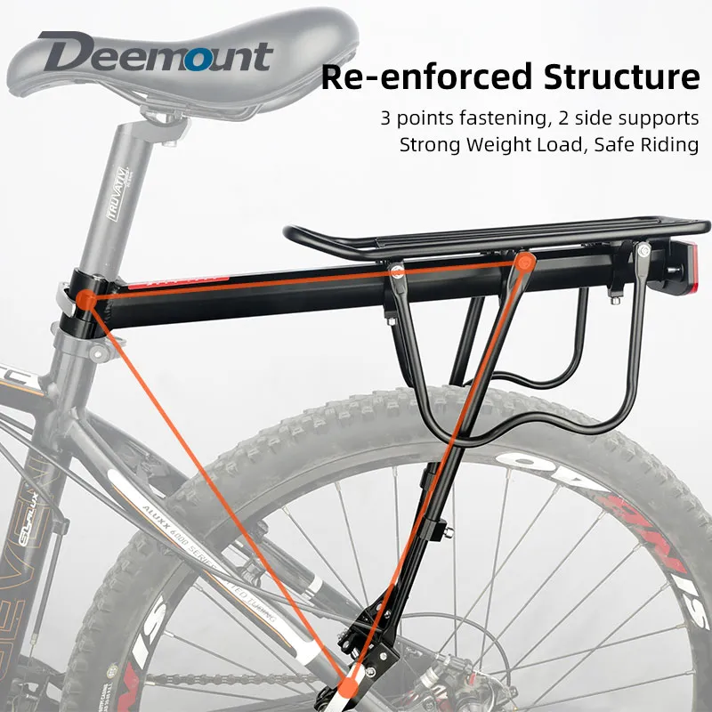 Heavy-Duty Bike Cargo Rack - 20-29 Inch Adjustable Bicycle Carrier ...