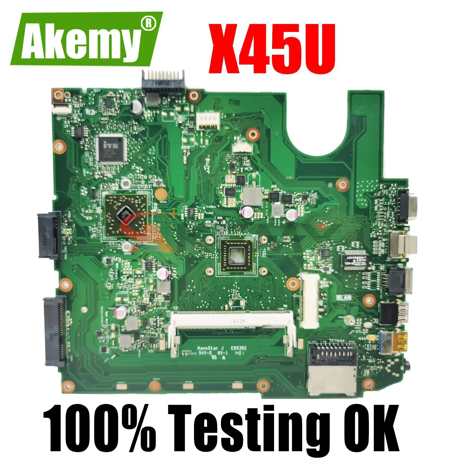Anakart X45U Orijinal, C60 CPU X45U Dizüstü Bilgisayar Anakartlı ASUS A45U X45U K45U Defter Anboard için uygundur