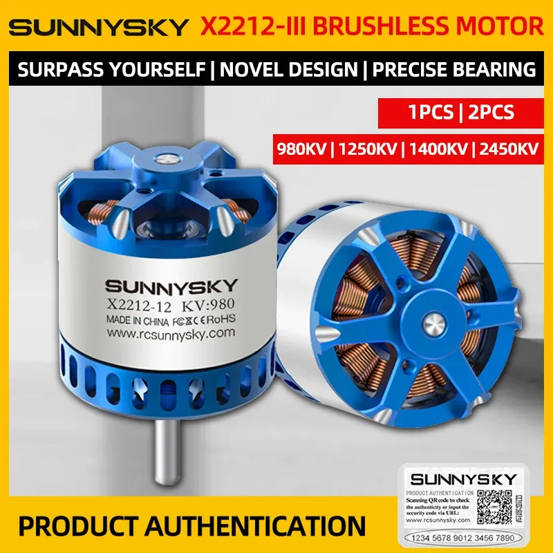 Drones 1pcs/2pcs sunnysky x2212iii x2212 2212 Motor sem escova 980kv 1250kv 1400kv 2450kv 34s lipo para fpv rc racing drone planelane