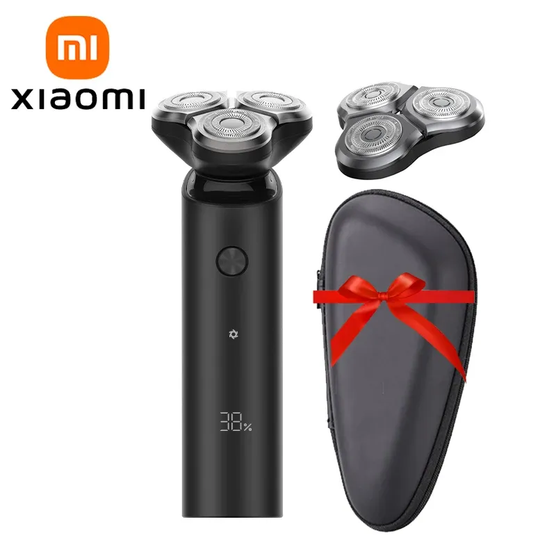 Shaves Xiaomi Mijia S500 barbeador elétrico Clipper Triple Blade Trimmer para homens Máquina de corte de cabelo de barba lavável de barba lavável seca