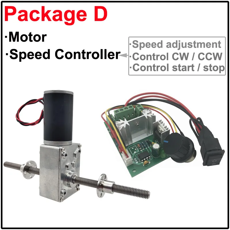 12V 24V DC MOTOR DE WORM M8 eixo de rosqueamento duplo 12-470rpm Velocidade ajustável reversível com cortinas de auto-travamento para cortinas elétricas