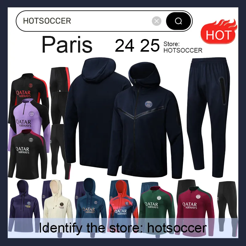 Paris Tracksuit 2024-2025 Mbappe Kids and Men 24 25 PSGES TREASHIN